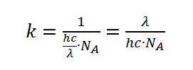 conversion from W/m² to µmol/(m²s)