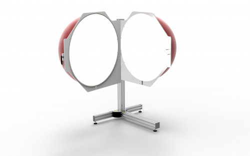 The anterior half of the UMTB-1000HF base sphere can be widely opened enabling easy access to the inside of the sphere The anterior half of the UMTB-1000HF base sphere can be widely opened enabling easy access to the inside of the sphere