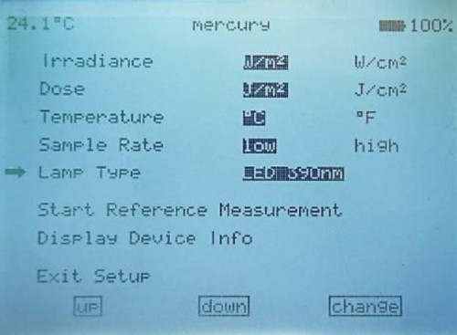 intuitive Anzeigeeinstellungen und Auswahl der zu messenden Lichtquelle (Kalibrierfaktor für z.B. unterschiedliche LED-Wellenlängen), Einheit, Referenzwerte, etc. intuitive Anzeigeeinstellungen und Auswahl der zu messenden Lichtquelle (Kalibrierfaktor für z.B. unterschiedliche LED-Wellenlängen), Einheit, Referenzwerte, etc.