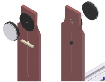 Probenhalter mit höhenverstellbarer Probenauflage und Aufnahme für Kalibrierstandards Probenhalter mit höhenverstellbarer Probenauflage und Aufnahme für Kalibrierstandards