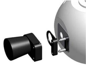Light trap for absorption of the transmitted light of transparent samples in 8°/d reflectance measurement setup. Combined with port reducer. Light trap for absorption of the transmitted light of transparent samples in 8°/d reflectance measurement setup. Combined with port reducer.